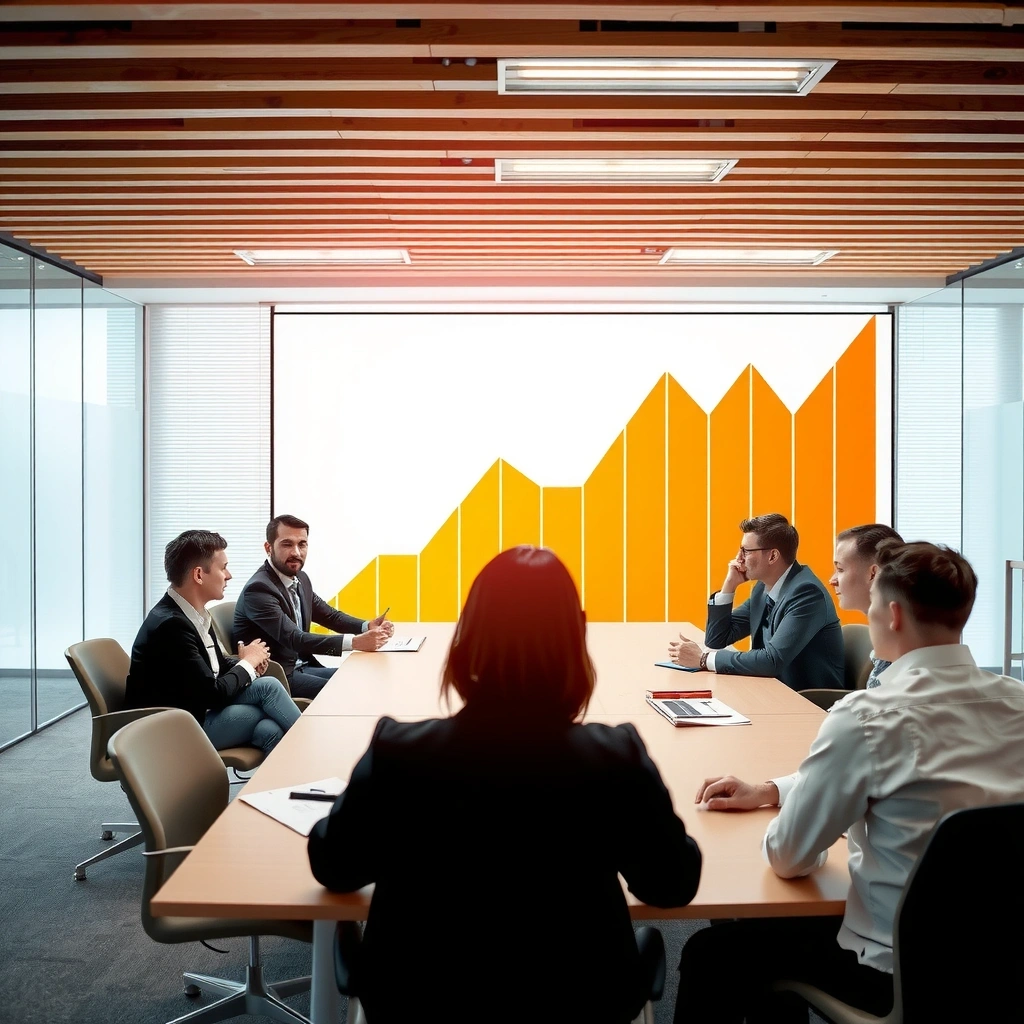 Abstract financial chart visualization