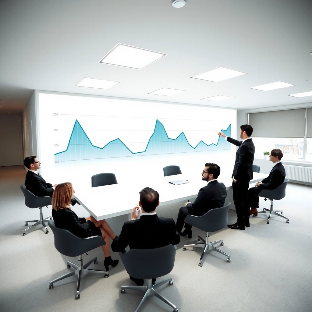 Abstract financial performance chart